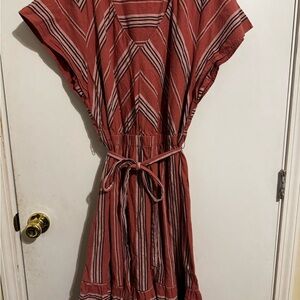 Universal Thread Red and White Buttoned Mini Sundress